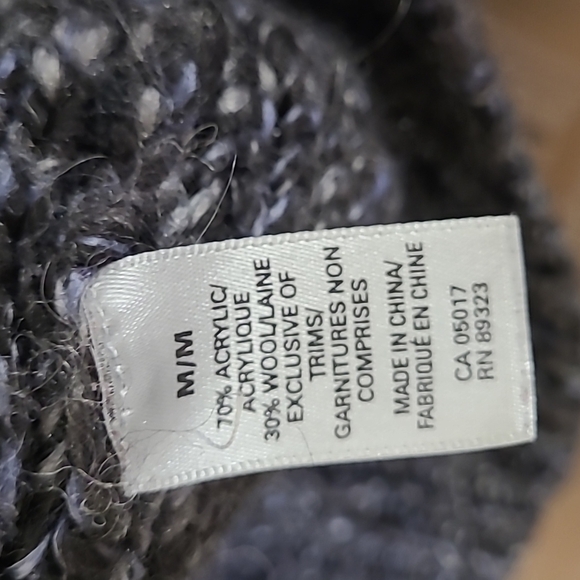 𝅺roots marled charcoal chunky knit v-neck button front cardigan - Picture 4 of 6